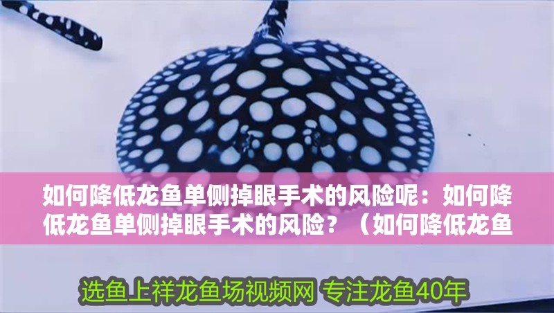 如何降低龍魚單側掉眼手術的風險呢：如何降低龍魚單側掉眼手術的風險？（如何降低龍魚單側掉眼手術的風險） 如何降低龍魚單側掉眼手術的風險呢：如何降低龍魚單側掉眼手術的風險？（如何降低龍魚單側掉眼手術的風險） 水族問答