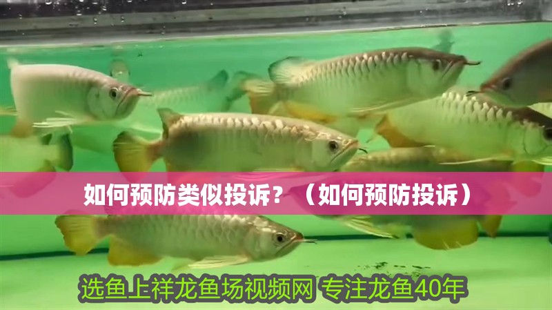 如何預(yù)防類似投訴？（如何預(yù)防投訴）