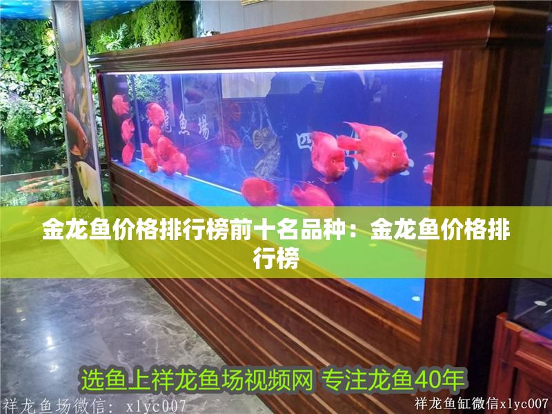 金龍魚價(jià)格排行榜前十名品種：金龍魚價(jià)格排行榜