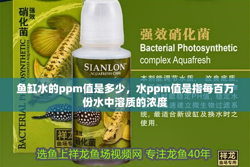 魚缸水的ppm值是多少，水ppm值是指每百萬份水中溶質的濃度