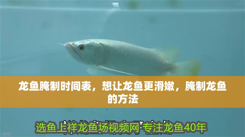 龍魚腌制時間表，想讓龍魚更滑嫩，腌制龍魚的方法
