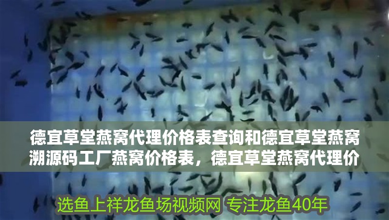 德宜草堂燕窩代理價格表查詢和德宜草堂燕窩溯源碼工廠燕窩價格表，德宜草堂燕窩代理價格表查詢