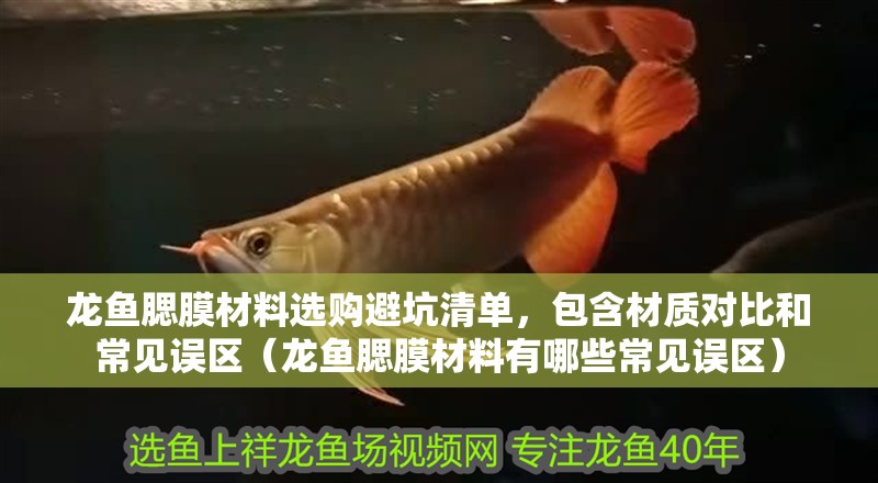 龍魚腮膜材料選購避坑清單，包含材質對比和常見誤區（龍魚腮膜材料有哪些常見誤區）