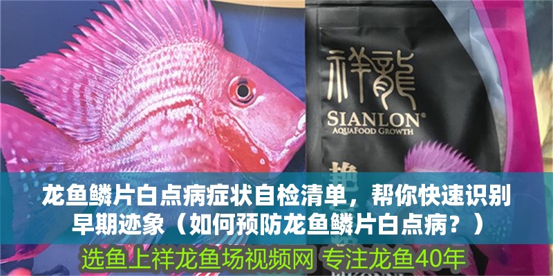 龍魚鱗片白點病癥狀自檢清單，幫你快速識別早期跡象（如何預防龍魚鱗片白點病？） 龍魚鱗片白點病癥狀自檢清單，幫你快速識別早期跡象（如何預防龍魚鱗片白點病？） 龍魚百科