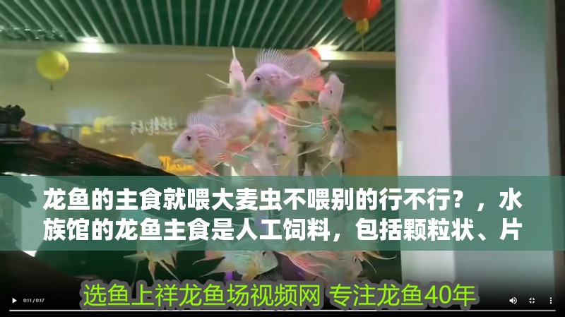 龍魚的主食就喂大麥蟲不喂別的行不行？，水族館的龍魚主食是人工飼料，包括顆粒狀、片狀和粉狀等不同形態
