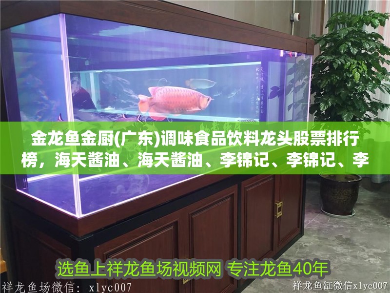 金龍魚金廚(廣東)調味食品飲料龍頭股票排行榜，海天醬油、海天醬油、李錦記、李錦記、李錦記、李錦記、李錦記、李錦記、李錦記