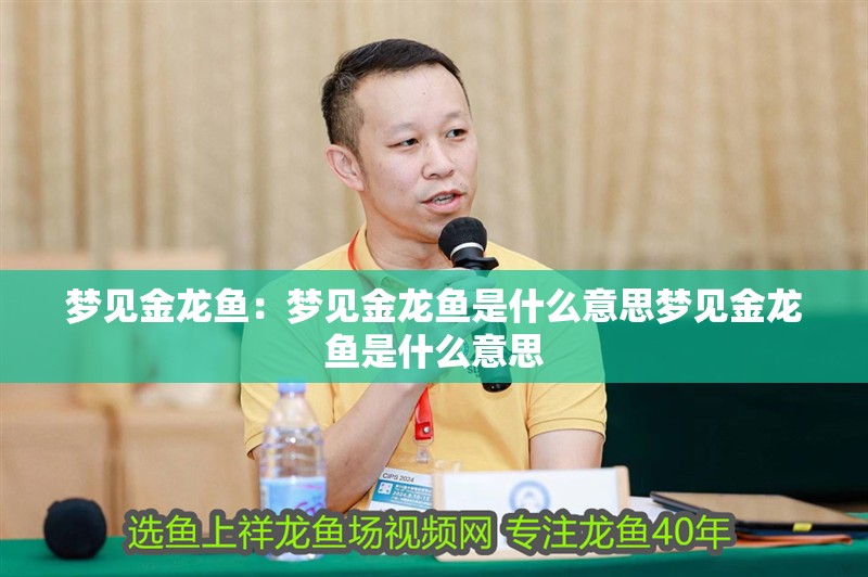 夢見金龍魚：夢見金龍魚是什么意思夢見金龍魚是什么意思