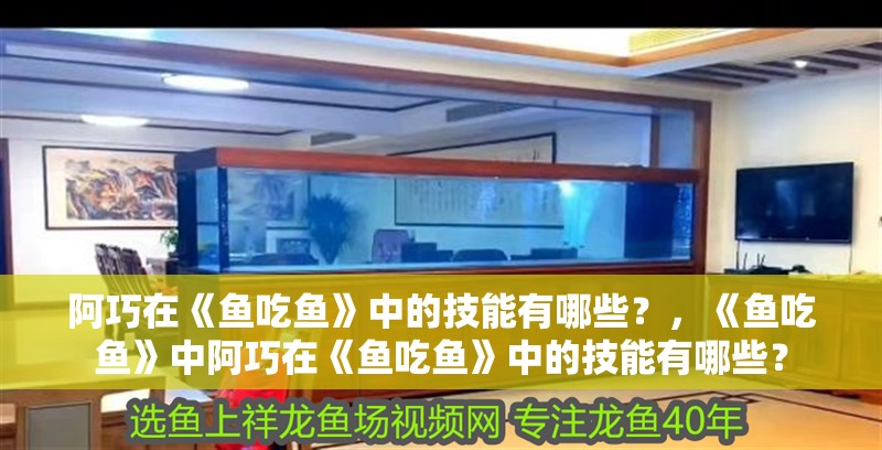阿巧在《魚吃魚》中的技能有哪些？，《魚吃魚》中阿巧在《魚吃魚》中的技能有哪些？