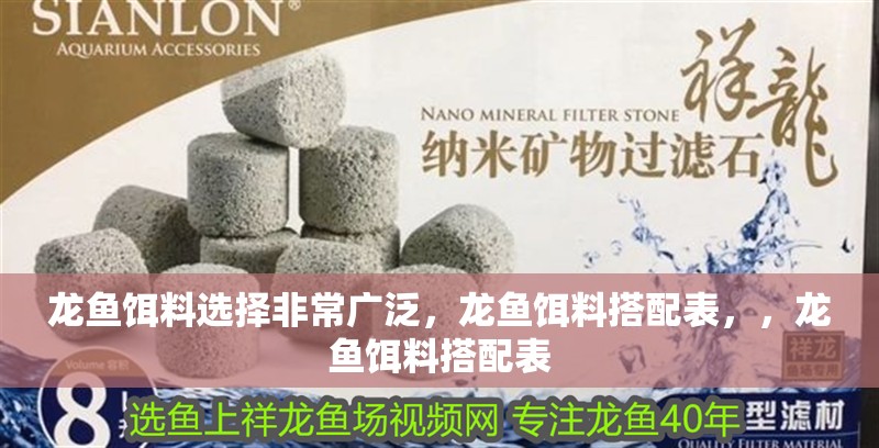 龍魚餌料選擇非常廣泛，龍魚餌料搭配表，，龍魚餌料搭配表