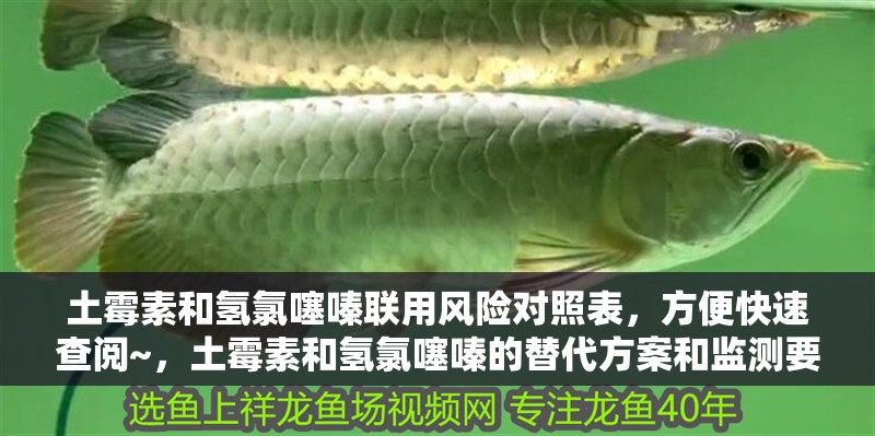 土霉素和氫氯噻嗪聯用風險對照表，方便快速查閱~，土霉素和氫氯噻嗪的替代方案和監測要點