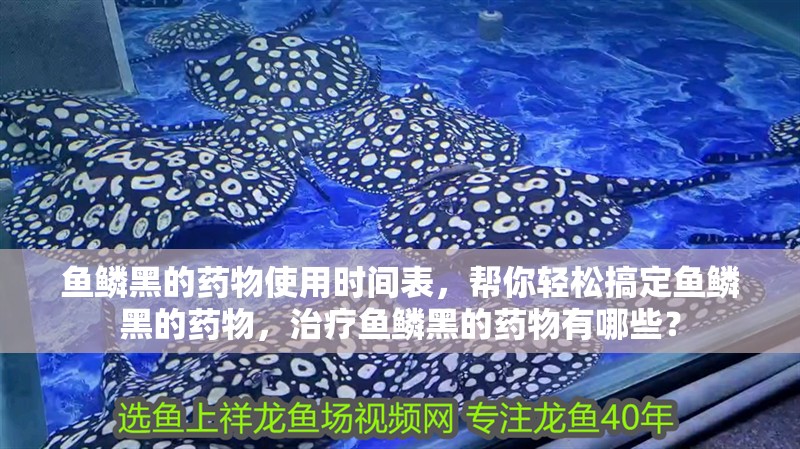 魚鱗黑的藥物使用時間表，幫你輕松搞定魚鱗黑的藥物，治療魚鱗黑的藥物有哪些？