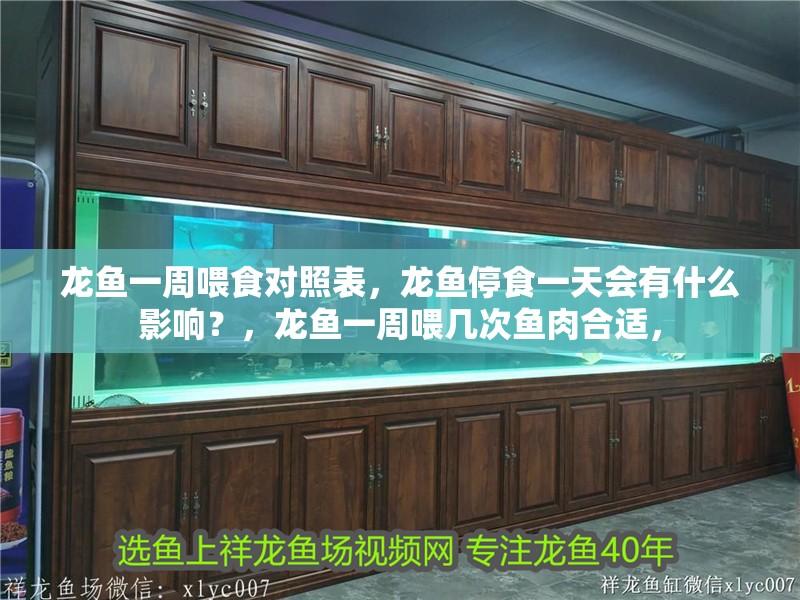 龍魚一周喂食對照表，龍魚停食一天會有什么影響？，龍魚一周喂幾次魚肉合適，