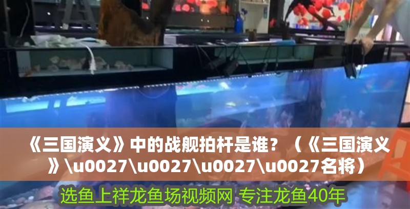 《三國演義》中的戰艦拍桿是誰？（《三國演義》\u0027\u0027\u0027\u0027名將）