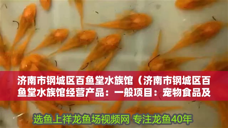 濟南市鋼城區百魚堂水族館（濟南市鋼城區百魚堂水族館經營產品：一般項目：寵物食品及用品零售）