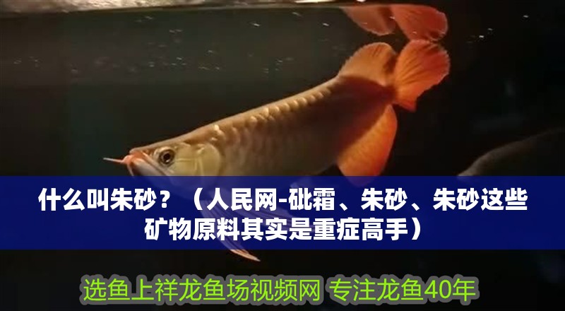 什么叫朱砂？（人民網(wǎng)-砒霜、朱砂、朱砂這些礦物原料其實是重癥高手）