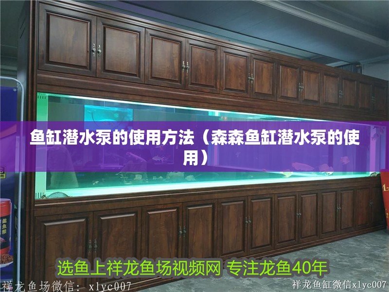 魚缸潛水泵的使用方法（森森魚缸潛水泵的使用）