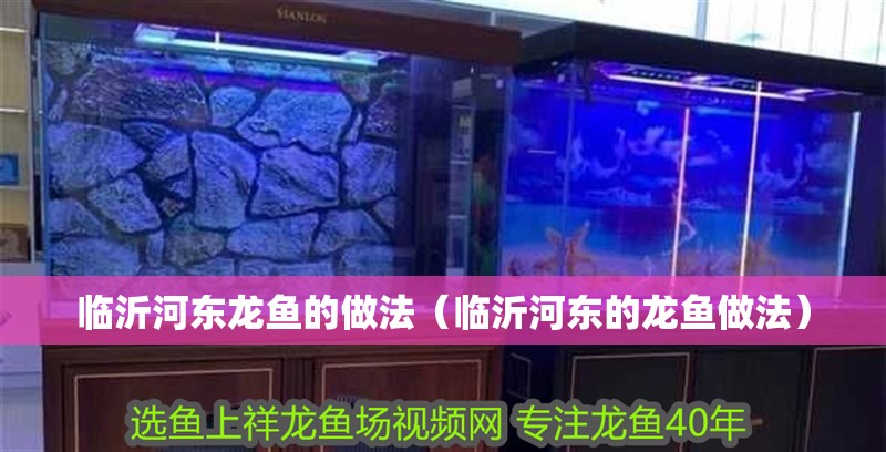 臨沂河東龍魚的做法（臨沂河東的龍魚做法）