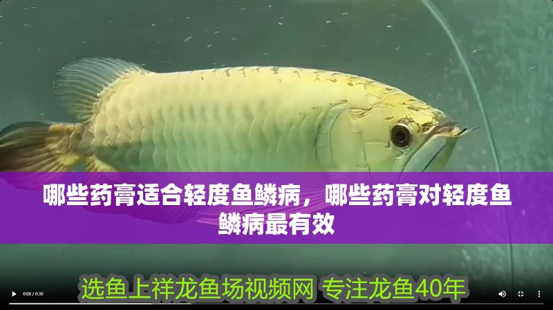 哪些藥膏適合輕度魚鱗病，哪些藥膏對輕度魚鱗病最有效