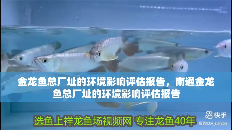 金龍魚總廠址的環境影響評估報告，<strong><mark>南通</mark></strong>金龍魚總廠址的環境影響評估報告