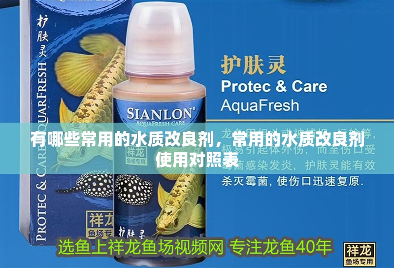 有哪些常用的水質改良劑，常用的水質改良劑使用對照表