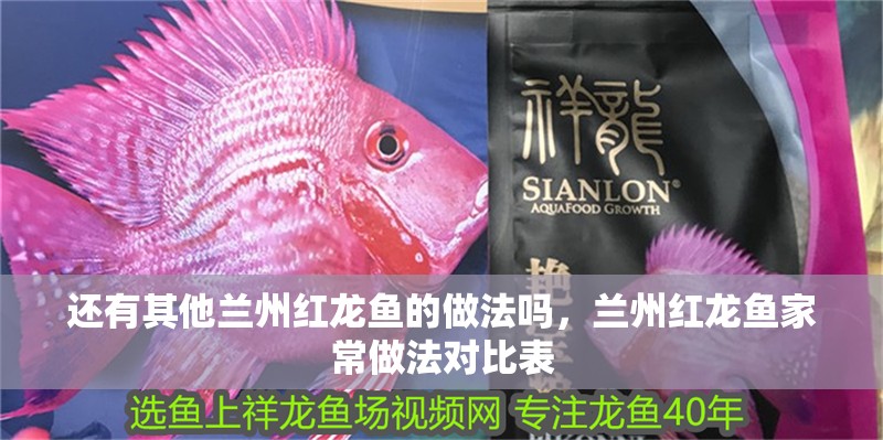 還有其他蘭州紅龍魚的做法嗎，蘭州紅龍魚家常做法對比表