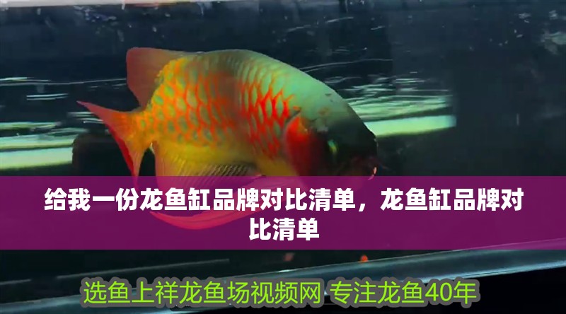 給我一份龍魚缸品牌對比清單，龍魚缸品牌對比清單 給我一份龍魚缸品牌對比清單，龍魚缸品牌對比清單 龍魚百科