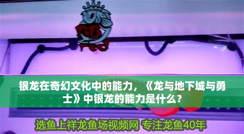 銀龍在奇幻文化中的能力，《龍與地下城與勇士》中銀龍的能力是什么？