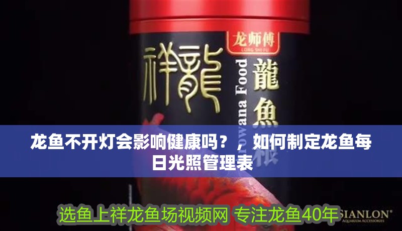 龍魚不開燈會影響健康嗎？，如何制定龍魚每日光照管理表