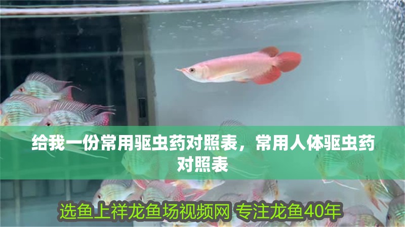 給我一份常用驅(qū)蟲藥對照表，常用人體驅(qū)蟲藥對照表