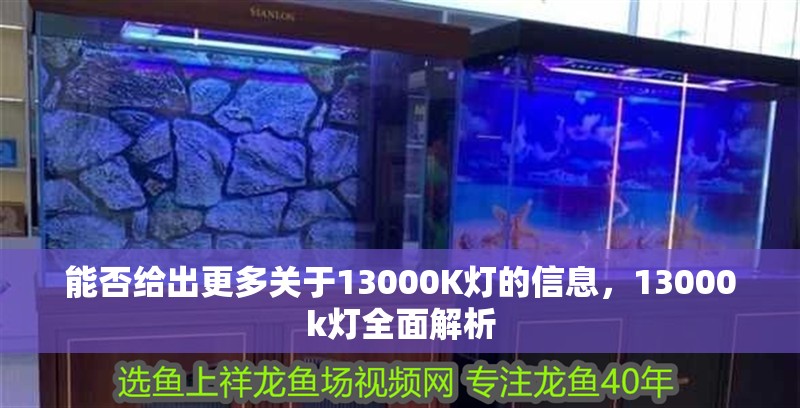 能否給出更多關于13000K燈的信息，13000k燈全面解析