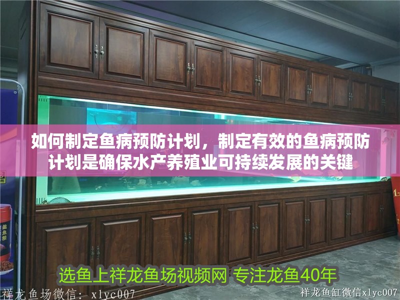 如何制定魚病預防計劃，制定有效的魚病預防計劃是確保水產養殖業可持續發展的關鍵