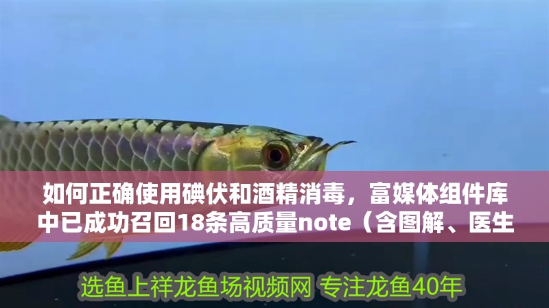 如何正確使用碘伏和酒精消毒，富媒體組件庫中已成功召回18條高質量note（含圖解、醫生實拍、誤區糾正）