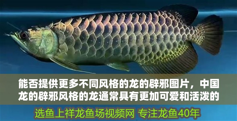能否提供更多不同風格的龍的辟邪圖片，中國龍的辟邪風格的龍通常具有更加可愛和活潑的特點
