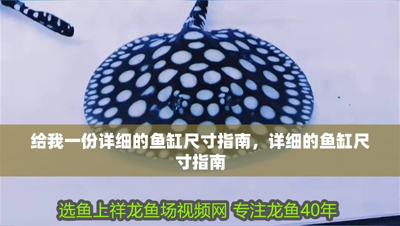 給我一份詳細的魚缸尺寸指南，詳細的魚缸尺寸指南