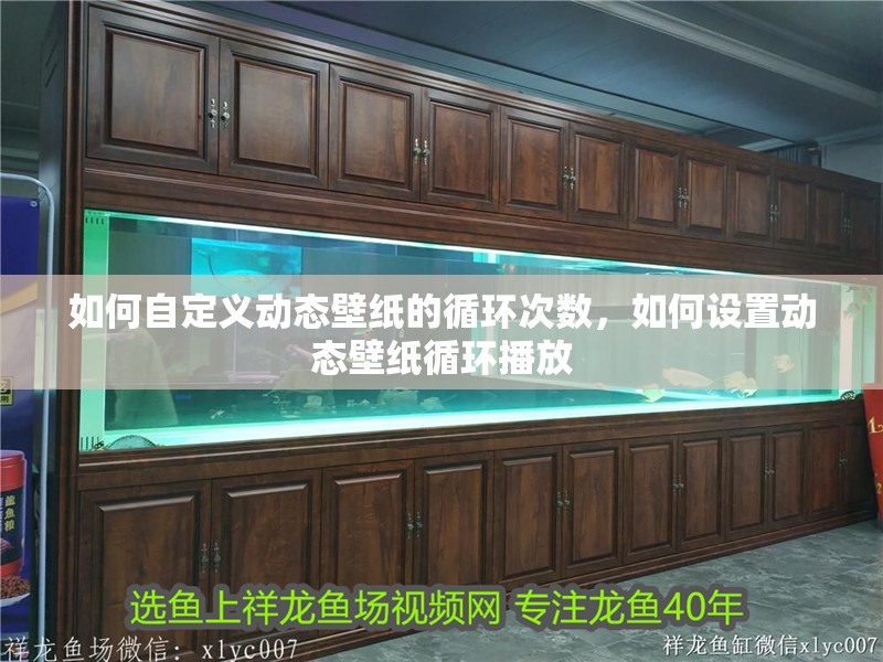 如何自定義動態壁紙的循環次數，如何設置動態壁紙循環播放