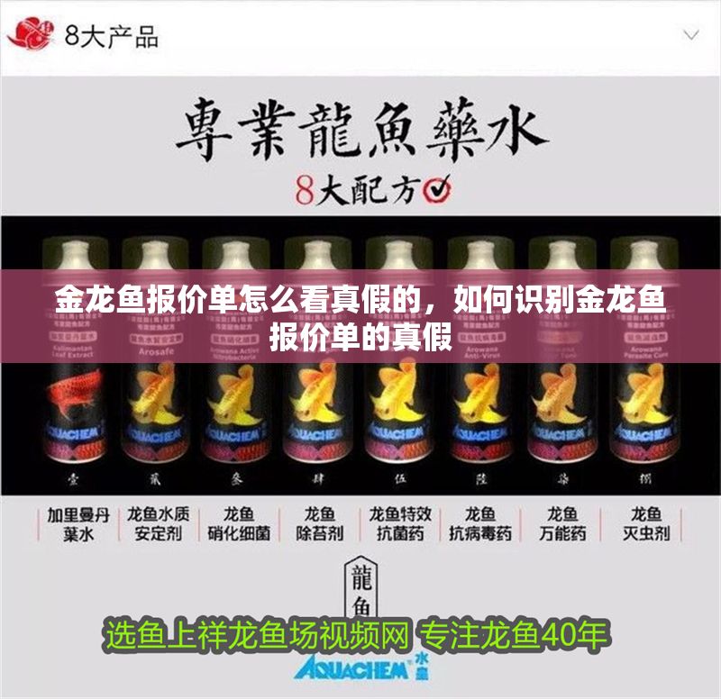 金龍魚報價單怎么看真假的，如何識別金龍魚報價單的真假