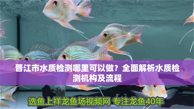 晉江市水質檢測哪里可以做？全面解析水質檢測機構及流程