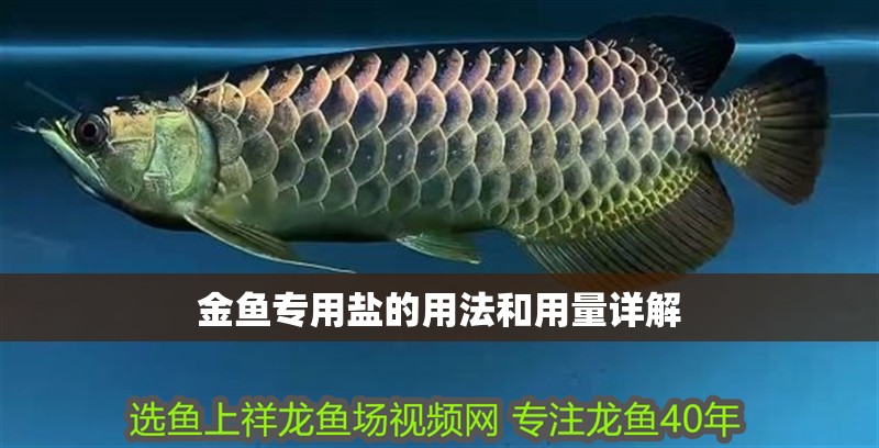 金魚專用鹽的用法和用量詳解