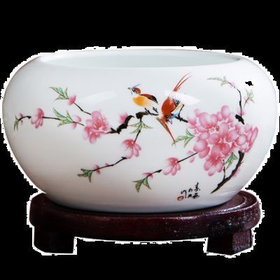 景德鎮瓷器大魚缸圖片報價甲子年造睡魚盆，景德鎮瓷器收藏價值