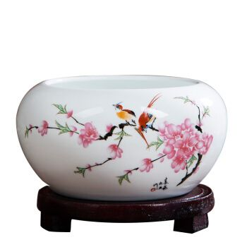 景德鎮瓷器大魚缸圖片報價甲子年造睡魚盆，景德鎮瓷器收藏價值