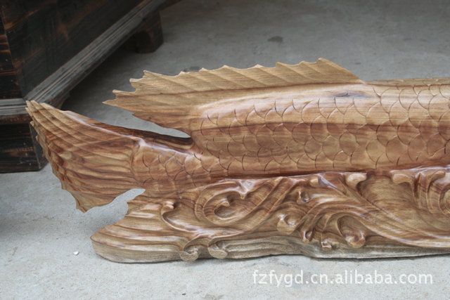 金龍魚雕刻圖案