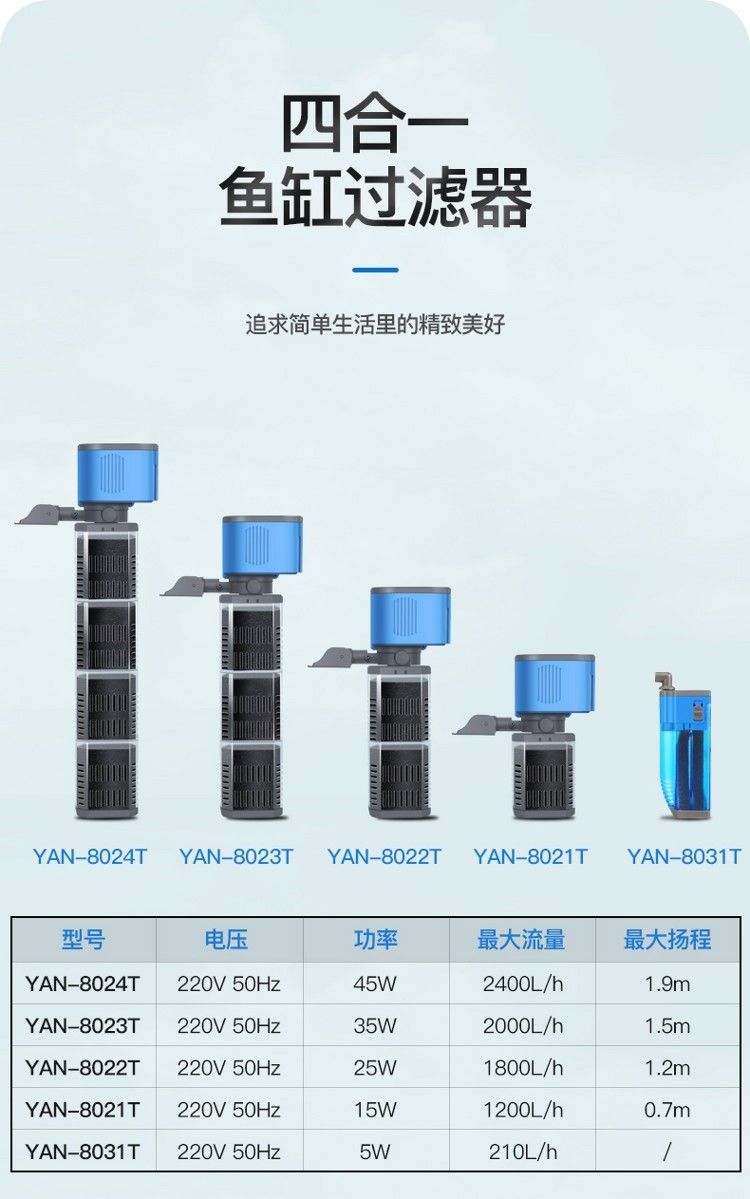 yee內(nèi)置魚缸過濾器三合一潛水泵靜音增氧魚缸水泵水族箱過濾設(shè)備 yee內(nèi)置魚缸過濾器三合一潛水泵靜音增氧魚缸水泵水族箱過濾設(shè)備 yee 第52張