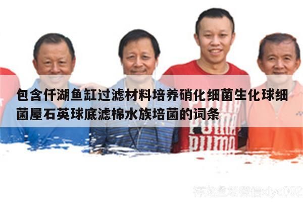 包含仟湖魚缸過濾材料培養硝化細菌生化球細菌屋石英球底濾棉水族培菌的詞條