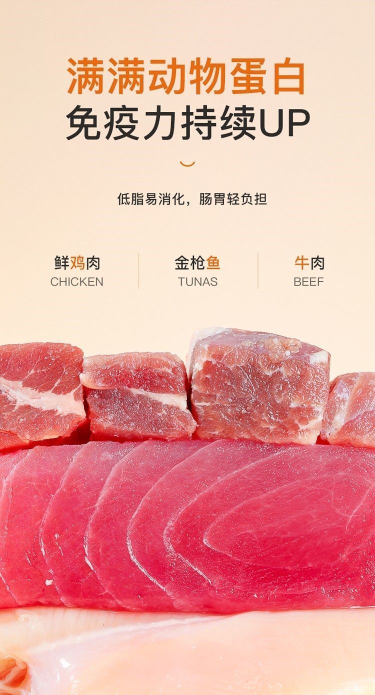 yee貓糧成貓幼貓通用全期主糧營養(yǎng)增肥發(fā)腮全價(jià)凍干肉松雙拼15kg