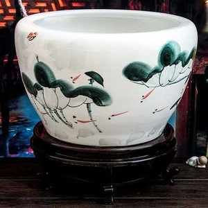 瓷盆金魚缸（景德鎮陶瓷大缸的特點和用途） 瓷盆金魚缸（景德鎮陶瓷大缸的特點和用途） iwish愛唯希品牌魚缸 第1張