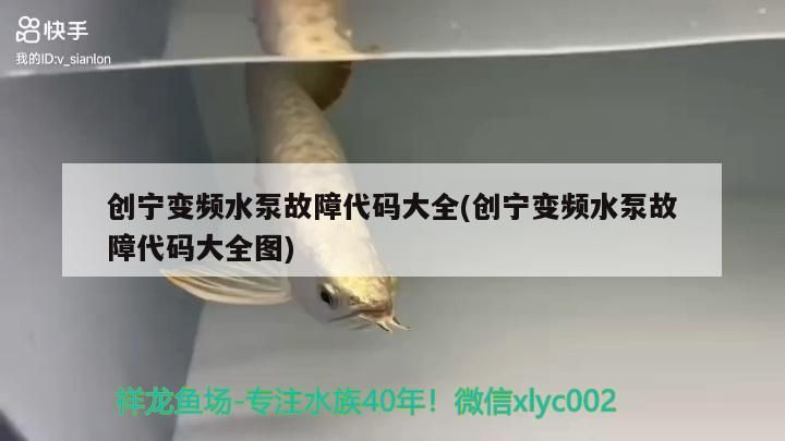 創寧變頻水泵故障代碼大全(創寧變頻水泵故障代碼大全圖)