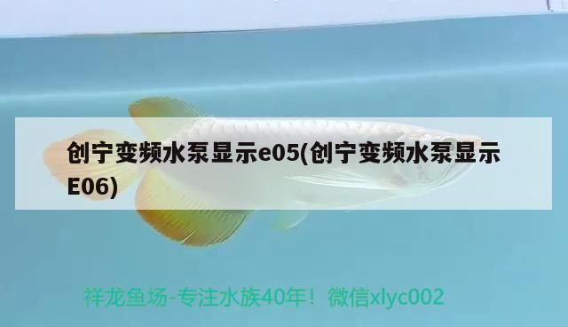 創寧變頻水泵顯示e05(創寧變頻水泵顯示E06) 創寧變頻水泵顯示e05(創寧變頻水泵顯示E06) 創寧水族