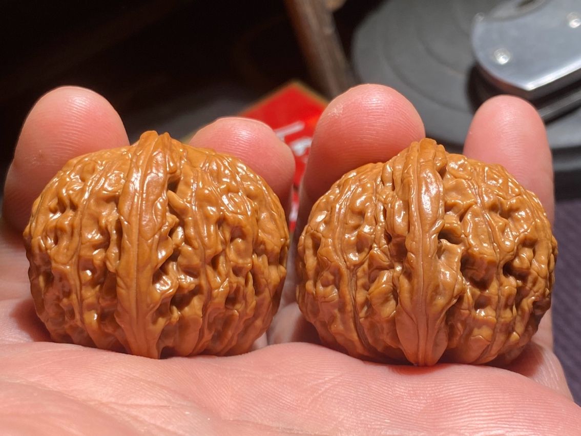 磨盤獅子頭一對，底子已經打好
