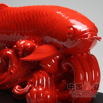 紅龍魚擺件