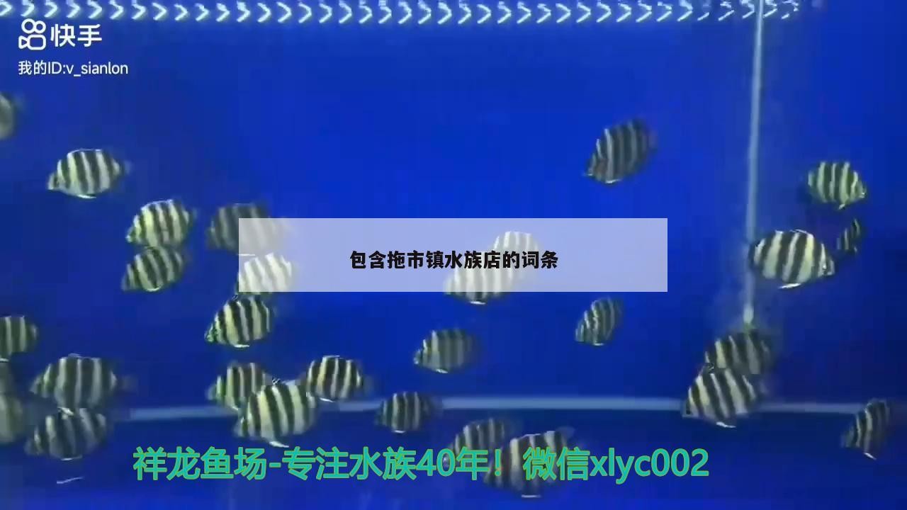 包含拖市鎮水族店的詞條 包含拖市鎮水族店的詞條 觀賞魚百科